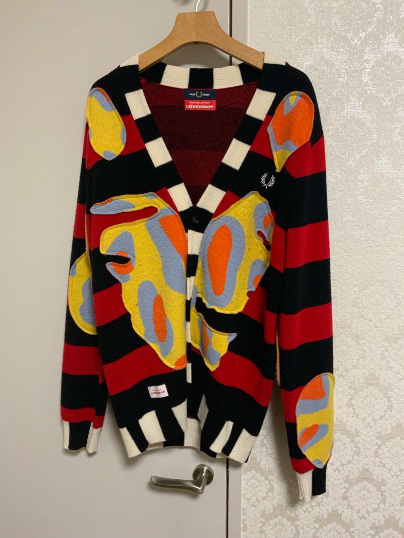Charles Jeffrey×Fred Perry ボーダー柄カーディガン