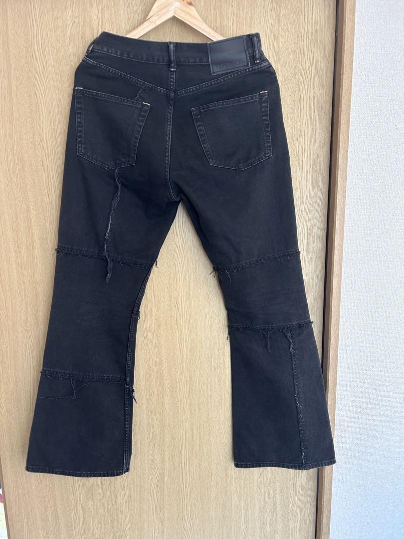 22aw Acne Studios ブラックブーツカットデニム