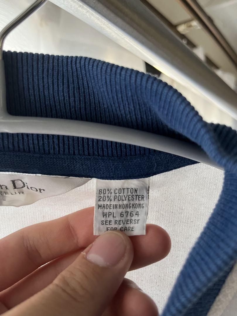 Christian Dior 青 トラックジャケット ストライプ付き 超希少 80s Christian Dior トラックジャケット ジャージ 青