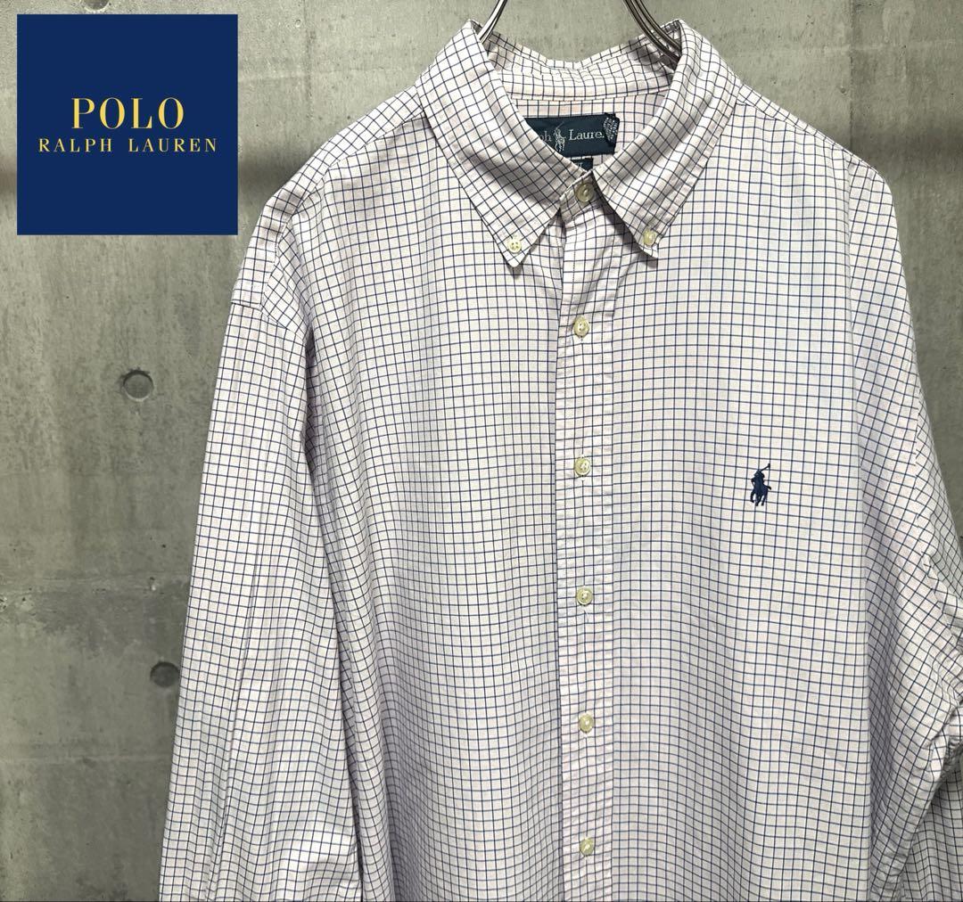 90s 00s RALPH LAURENラルフローレン　長袖 チェックシャツ