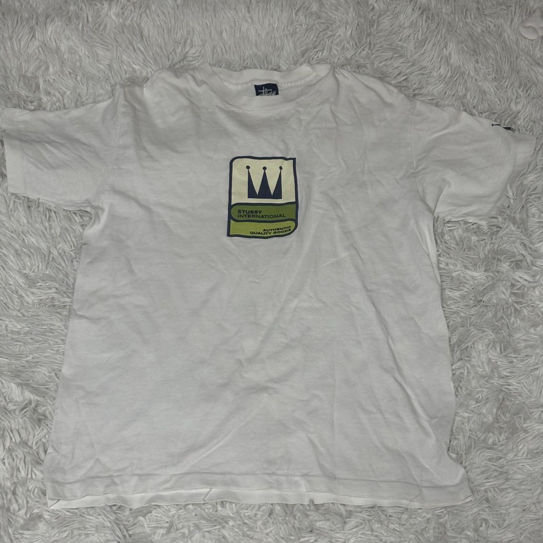 Stussy ホワイト Tシャツ Mサイズ ね下げ交渉⭕️ - メルカリ