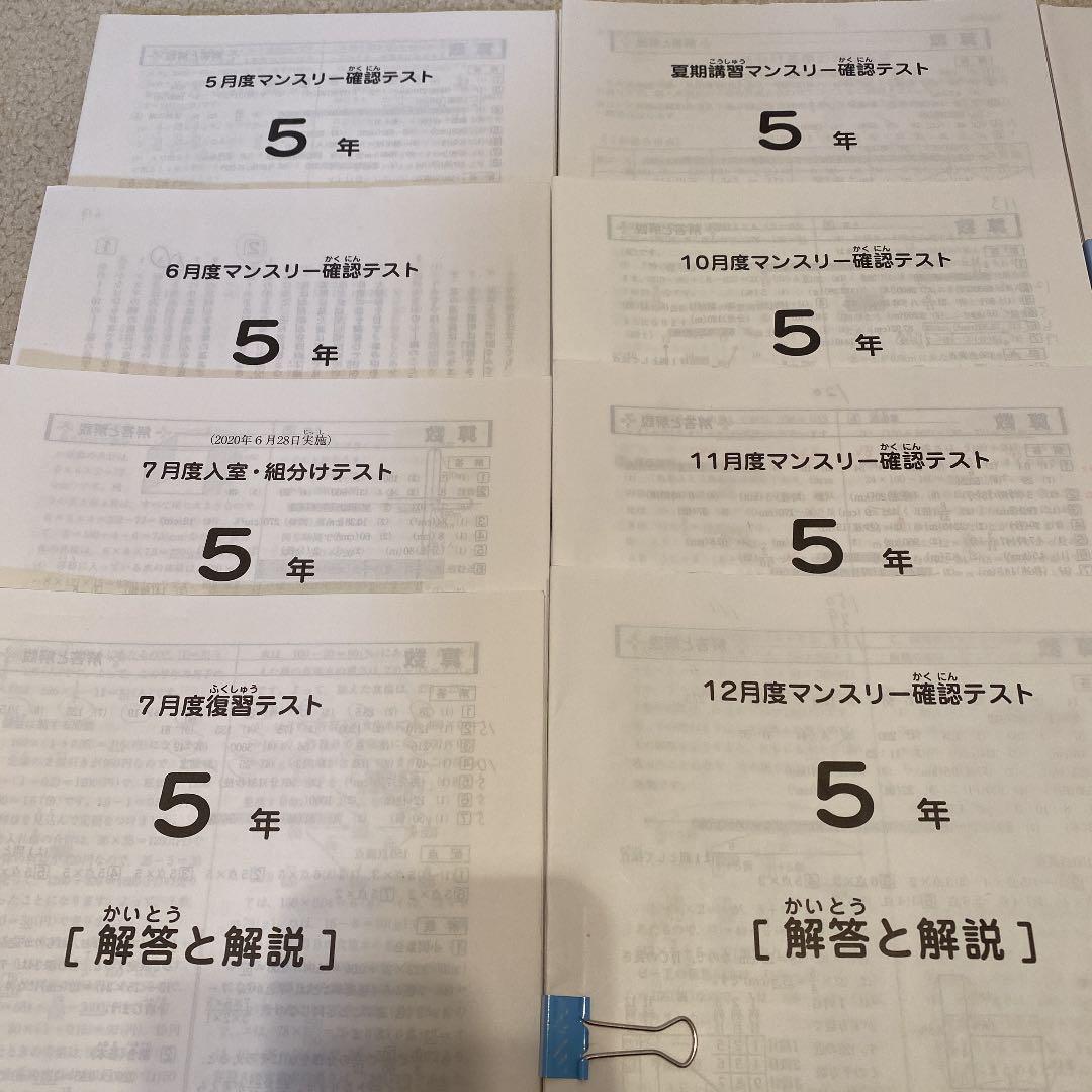 品質保証SALE SAPIX サピックス 5年 新6年 マンスリー確認テスト 組分けテスト vdbLm-m99820273046 得価超特価