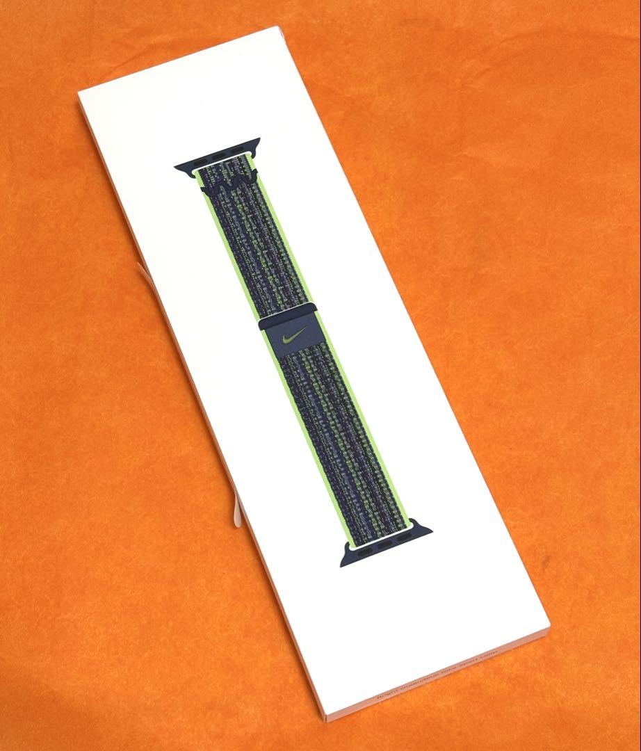 Apple Watch 41mm ブライトグリーン/ブルーNikeスポーツループ