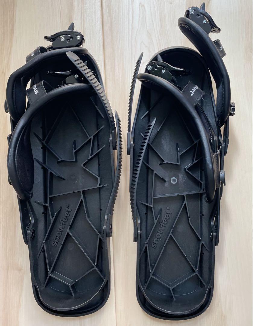 魅力的な snowfeet スノーシュー 黒と赤2セット 大人用 スキー・スノーボードアクセサリー