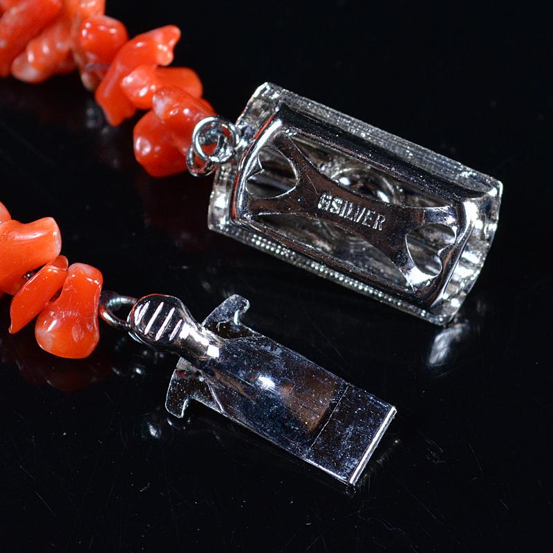 珊瑚 G SILVER刻印金具 1560 TqtYv-m99831279210 サンゴ ネックレス 国産特価