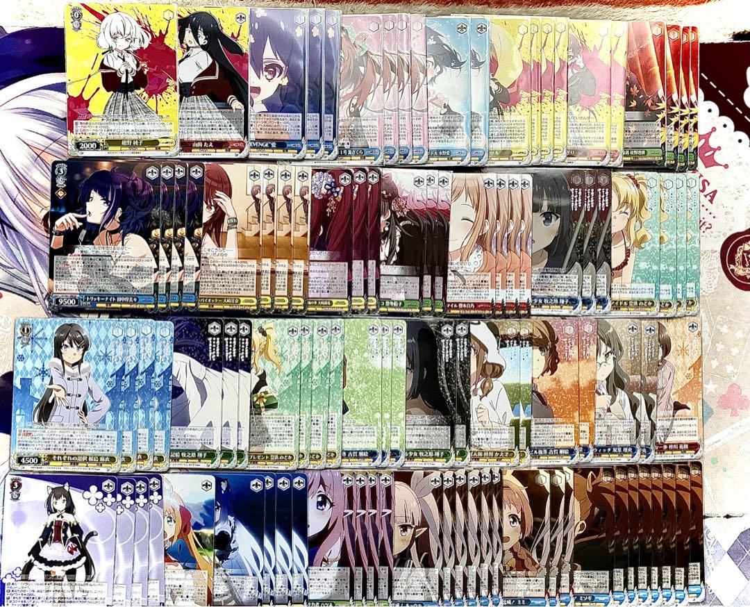 中*島様 ヴァイスシュバルツ引退品　サイン4枚、デッキ6個、RR.SR多数