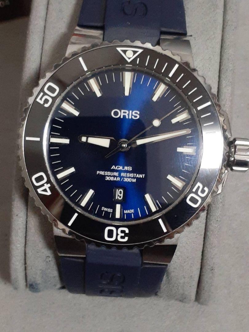 激安　ORIS オリス アクイス デイト 733 7730 自動巻き 腕時計