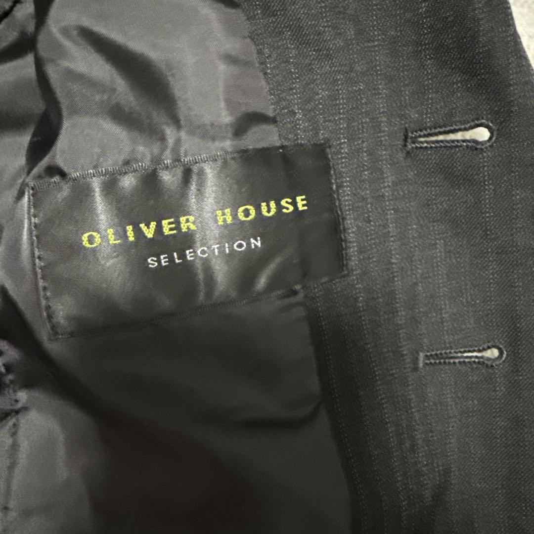 OLIVER HOUSE ダークグレー ストライプ スーツ セットアップ