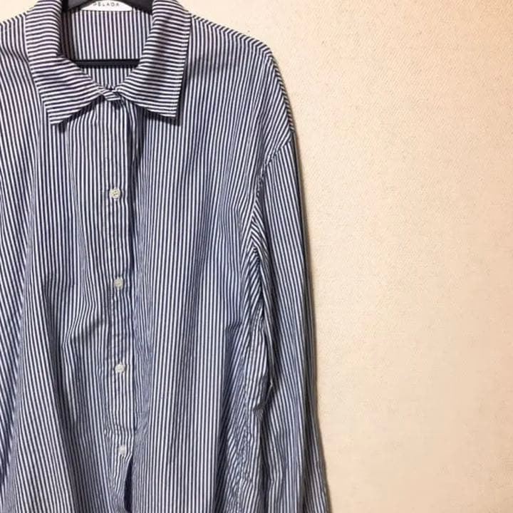 DELADA 17ss ストライプシャツ DELADA ストライプシャツ
