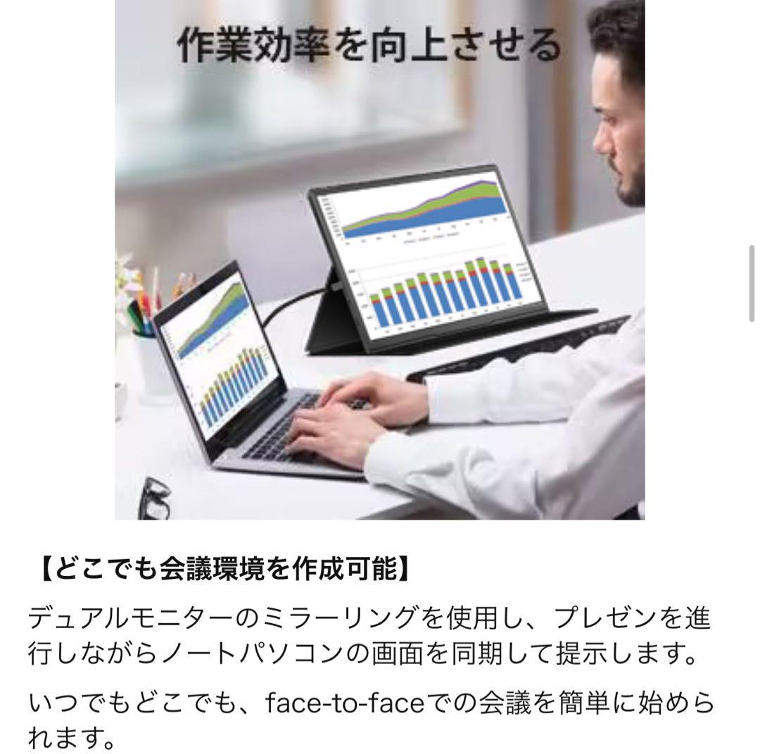モバイルモニター 10.5インチ IPSパネル 1920×1280解像度 薄型