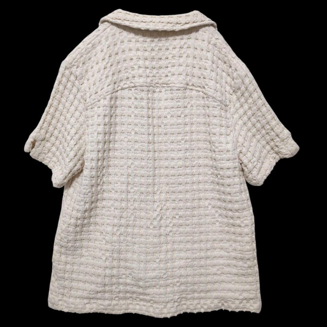 24年モデル　OAS　ecru jaffa waffle shirt　ワッフル