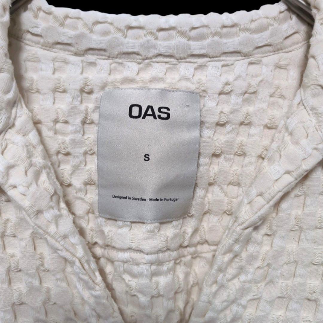 24年モデル　OAS　ecru jaffa waffle shirt　ワッフル