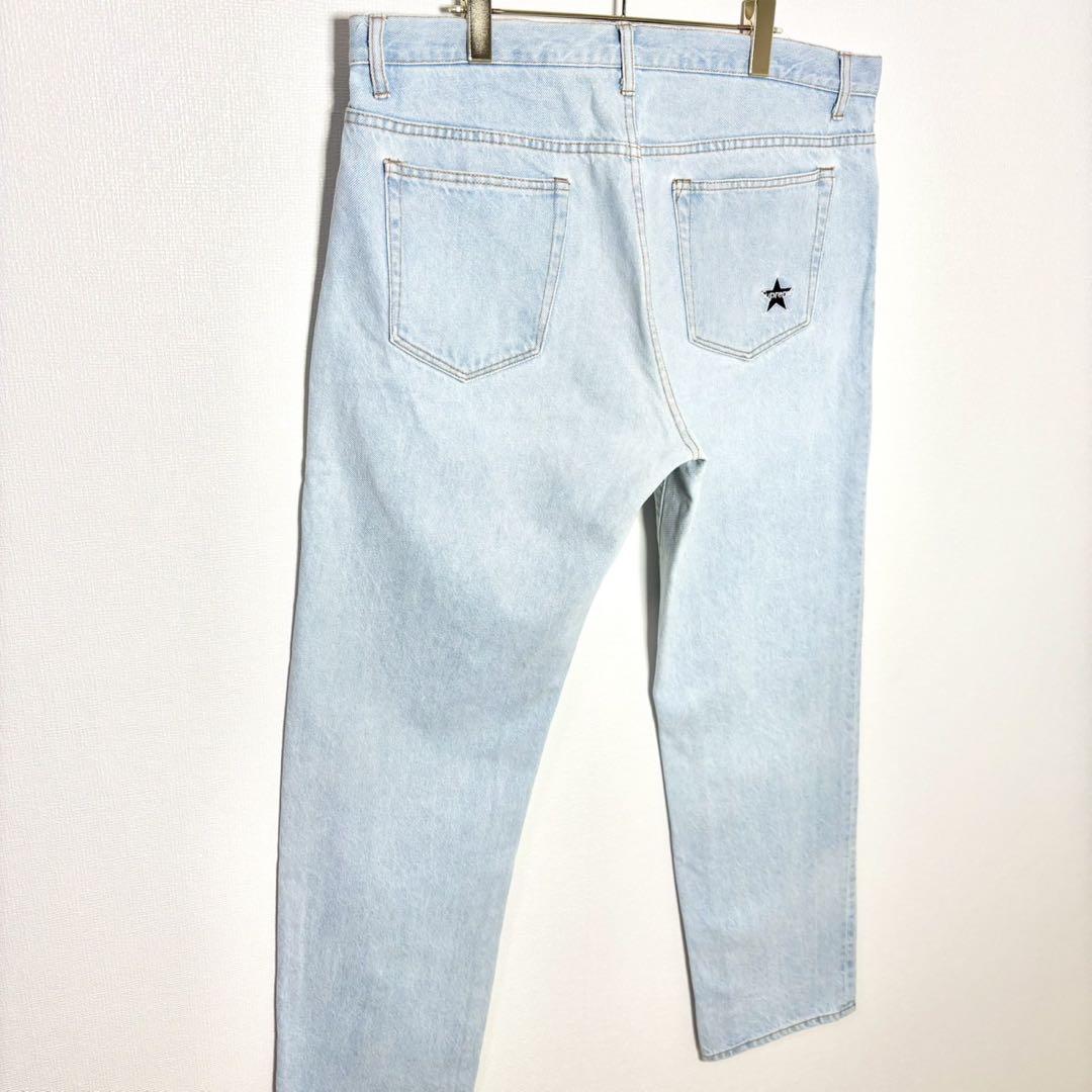 美品 Supreme スターロゴレギュラージーンズ ライトブルー size36