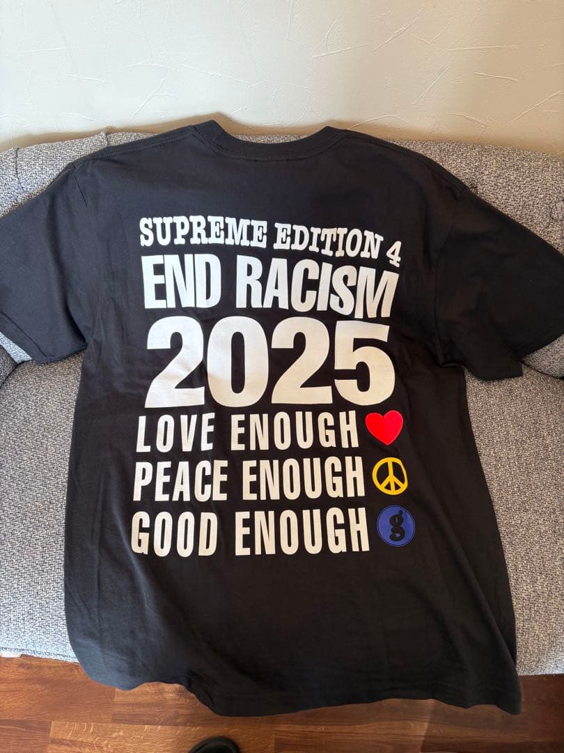 Supreme x GOODENOUGH End Racism Tee 黒 M Supreme x GOODENOUGH End Racism Tee 黒 M