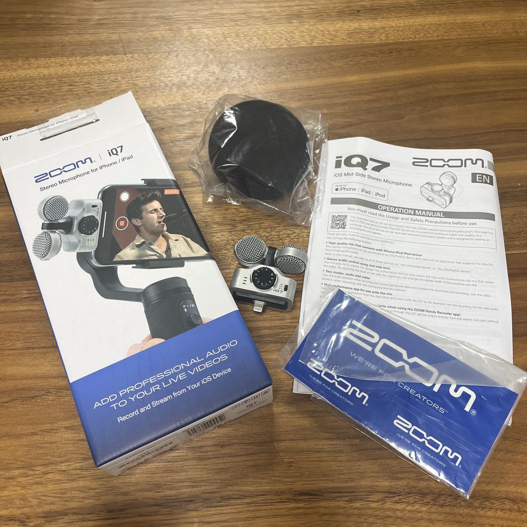 zoom ズーム iQ7 Lightningコネクター用 MSステレオマイク