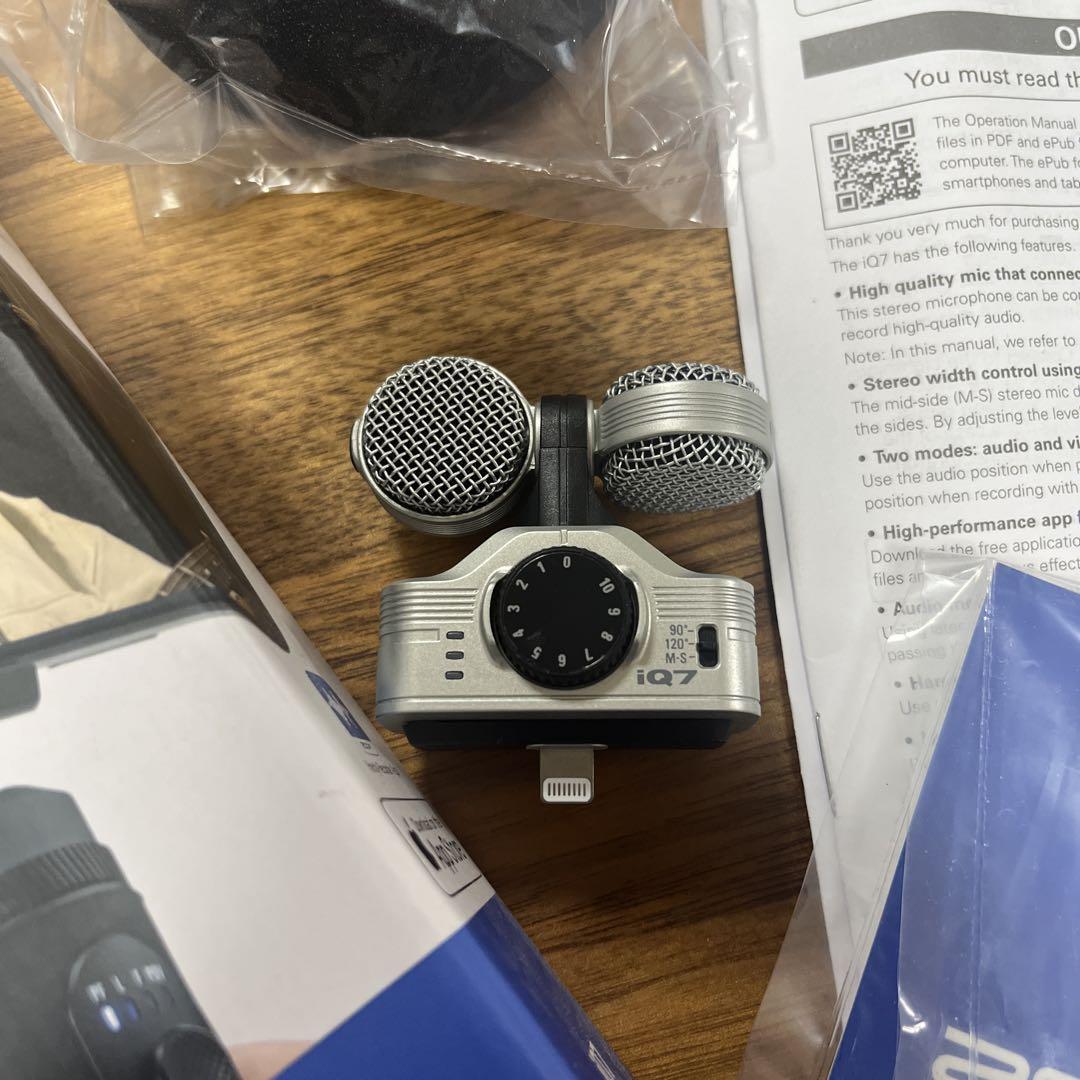 zoom ズーム iQ7 Lightningコネクター用 MSステレオマイク
