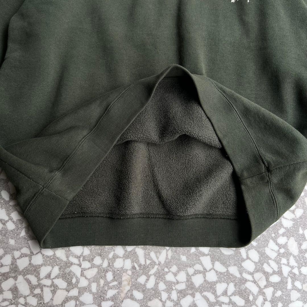 【白タグ、国旗ボックスロゴ】オールドステューシー古着スウェット翠ビンテージM位