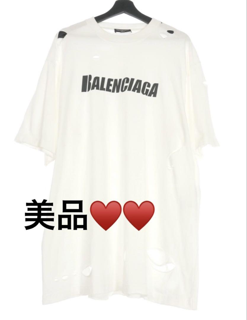 人気❤️BALENCIAGA バレンシアガ Tシャツ　半袖　ロゴ　ホワイト　S 楽天市場】バレンシアガ Tシャツ カットソー 半袖 トップス ロゴ