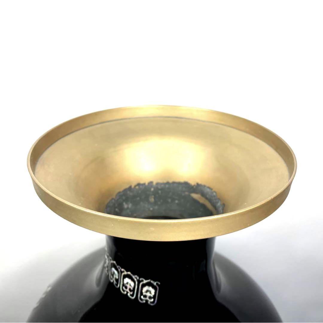 『KOREA』螺鈿細工　大型壺　花瓶【訳あり】