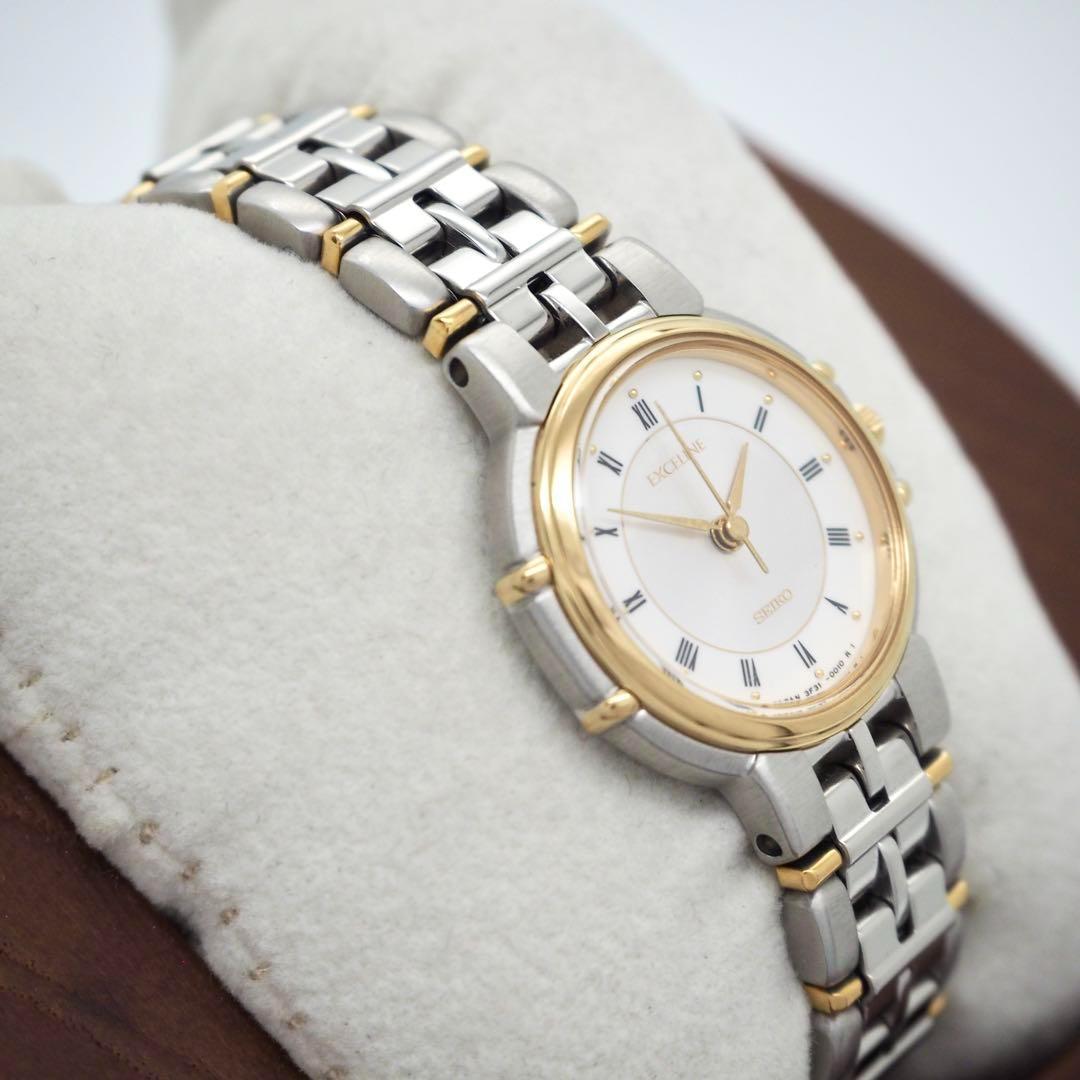 72【美品】SEIKO Exceline エクセリーヌ　レディース腕時計　コンビ