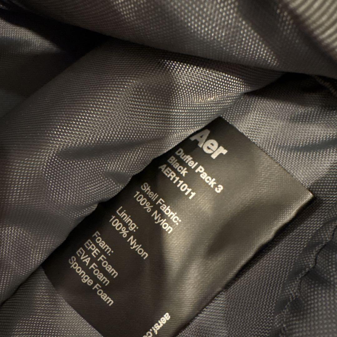 Duffel Pack 3 Black aer 新品　未使用品