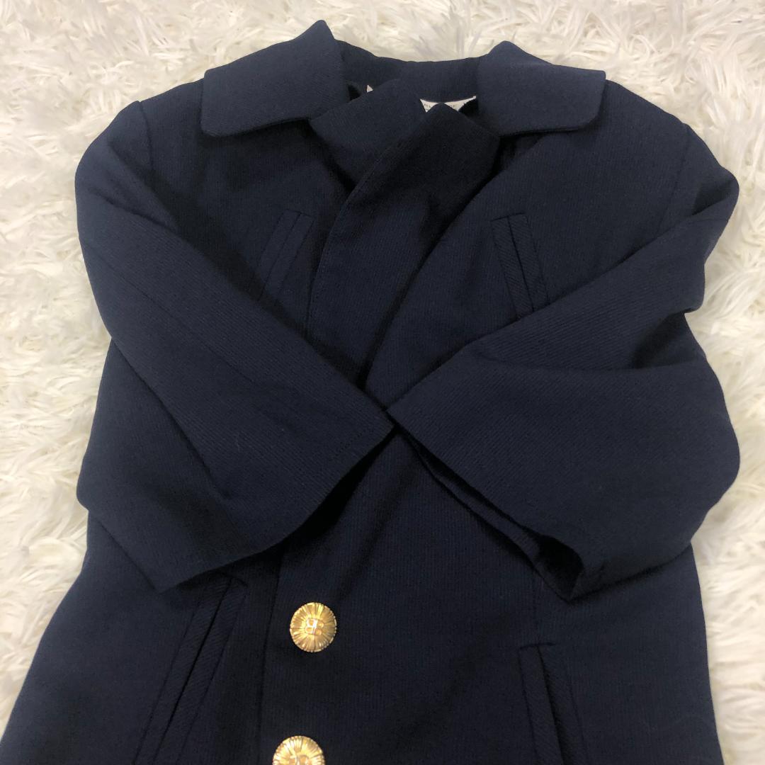 【美品】バレンシアガ 背抜き 半袖スーツ スカートセットアップ 7号 ネイビー