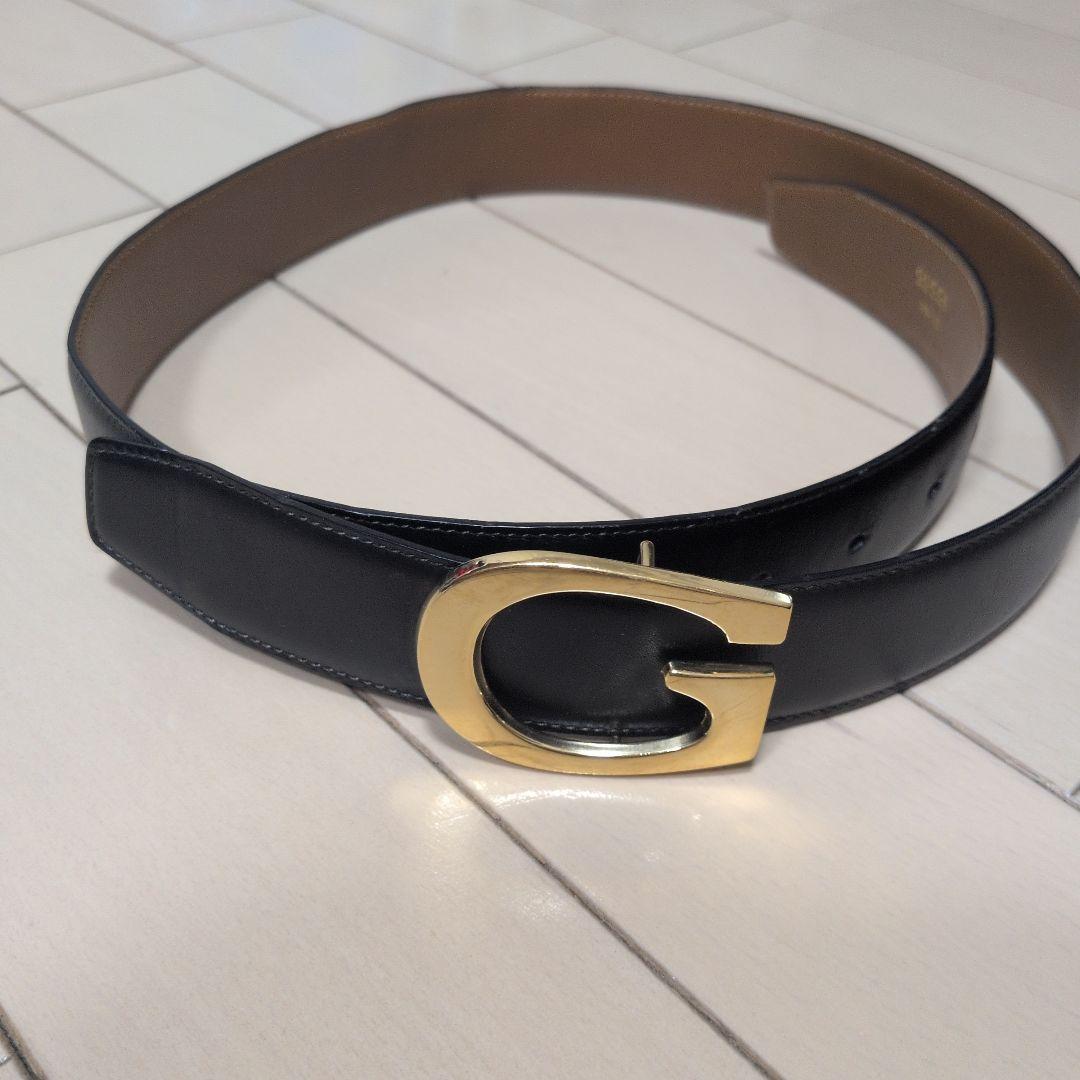 GUCCIベルト⭐サイズ80cm　ブラックレザー GUCCI ブラックレザー GGロゴ ベルト 80 - メルカリ
