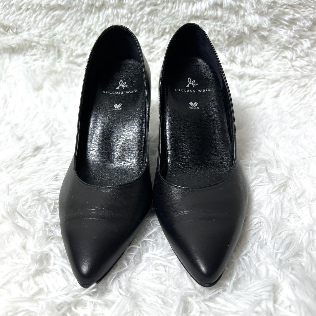 【未使用】Wacoal success walk レザーパンプス23.5cm