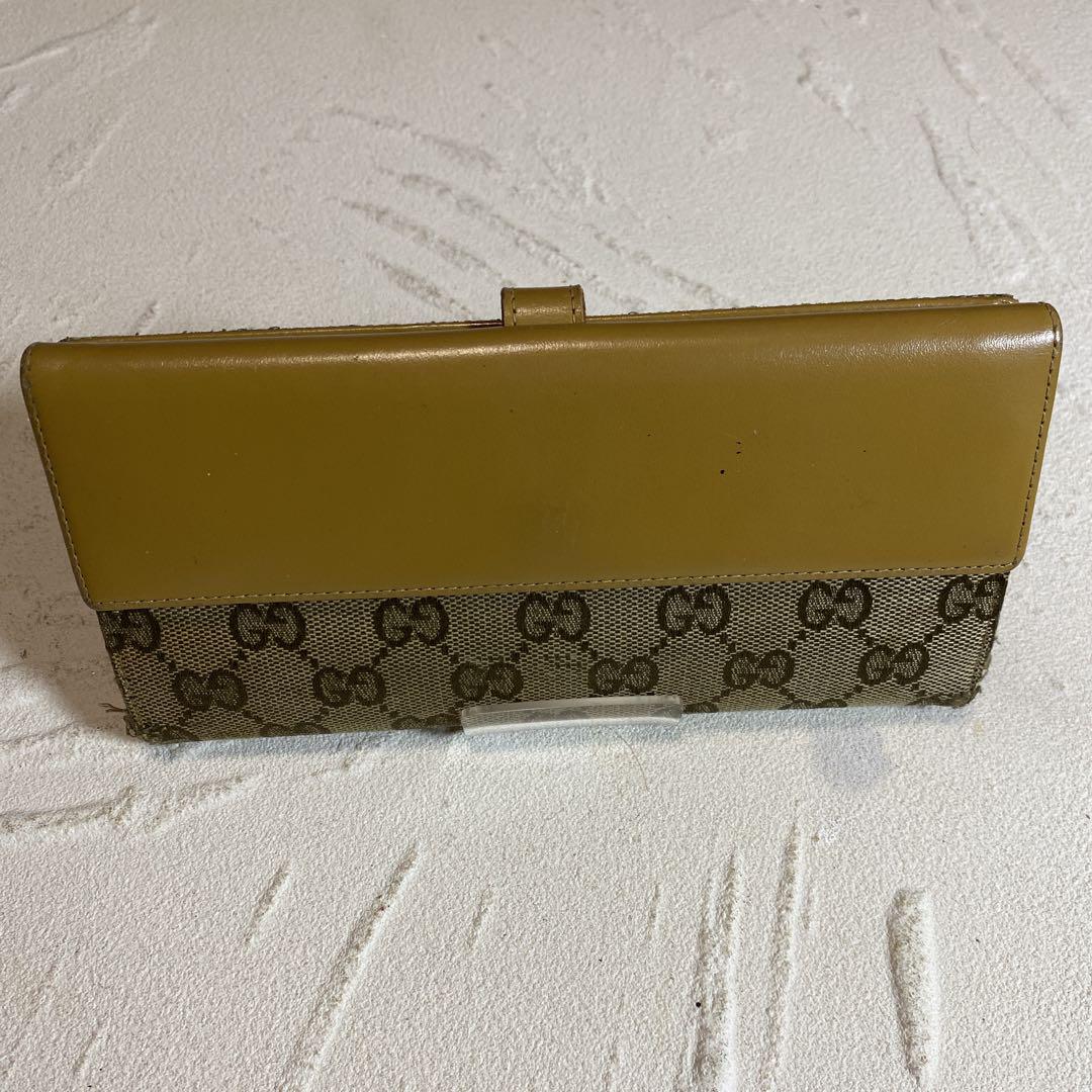 GUCCI 二つ折り財布　ジャッキー　GGライン GUCCI グッチ ジャッキーライン GGロゴ キャンバス レザー二