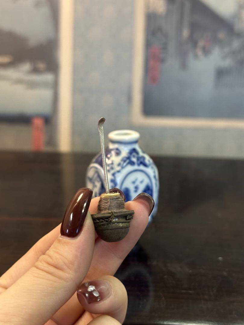 染付鼻煙壶 清時代 茶道具 置物 中國古美術 - メルカリ