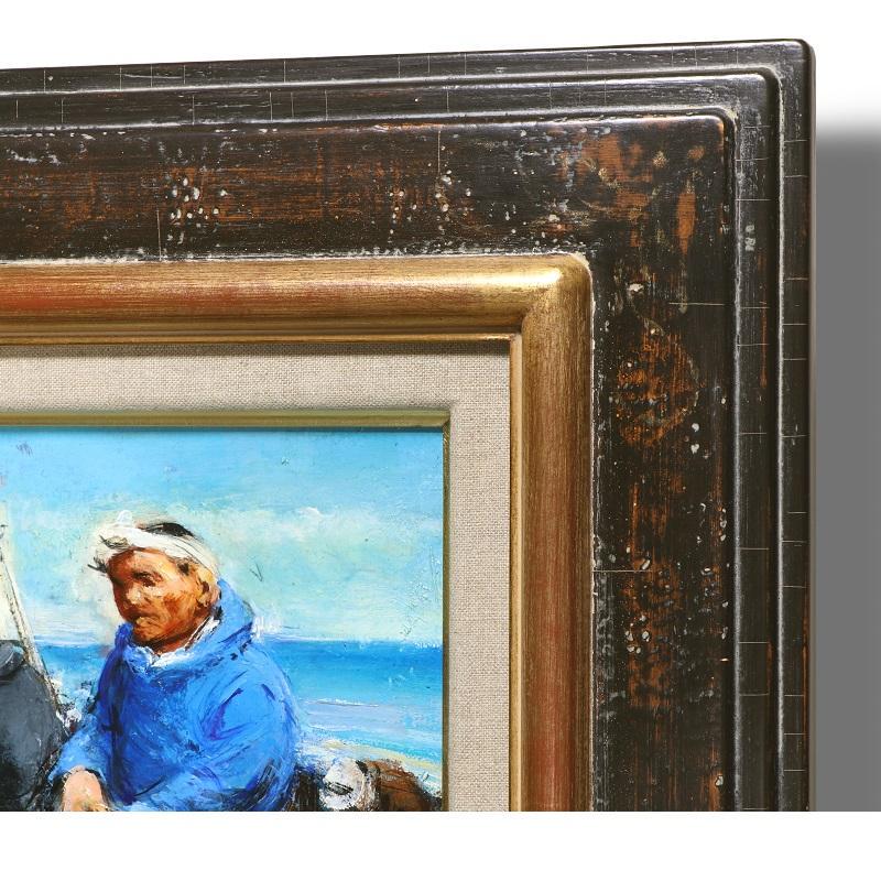 売約済】東北の漁港 油絵 人気画家 工藤和男 日展評議員 絵画