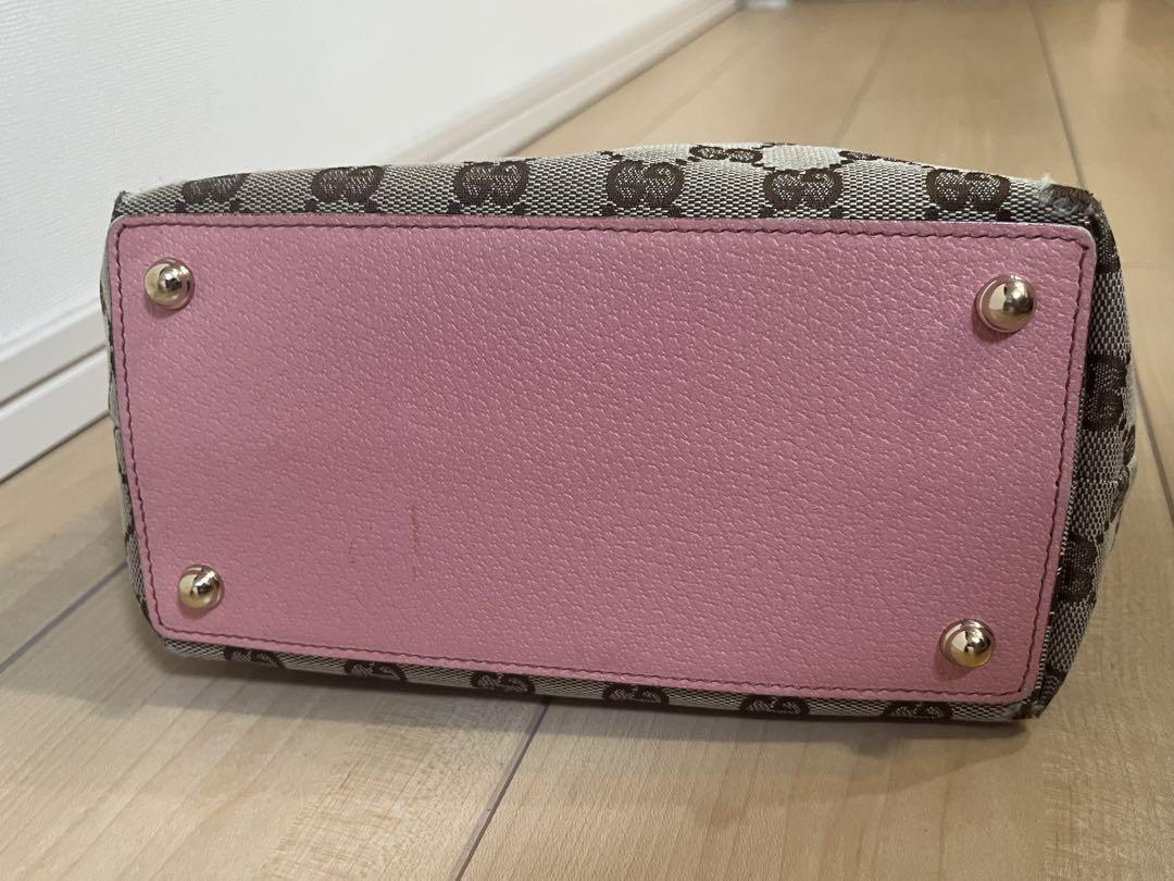 GUCCI グッチ GGキャンバス 120844 ベージュ ピンク トート