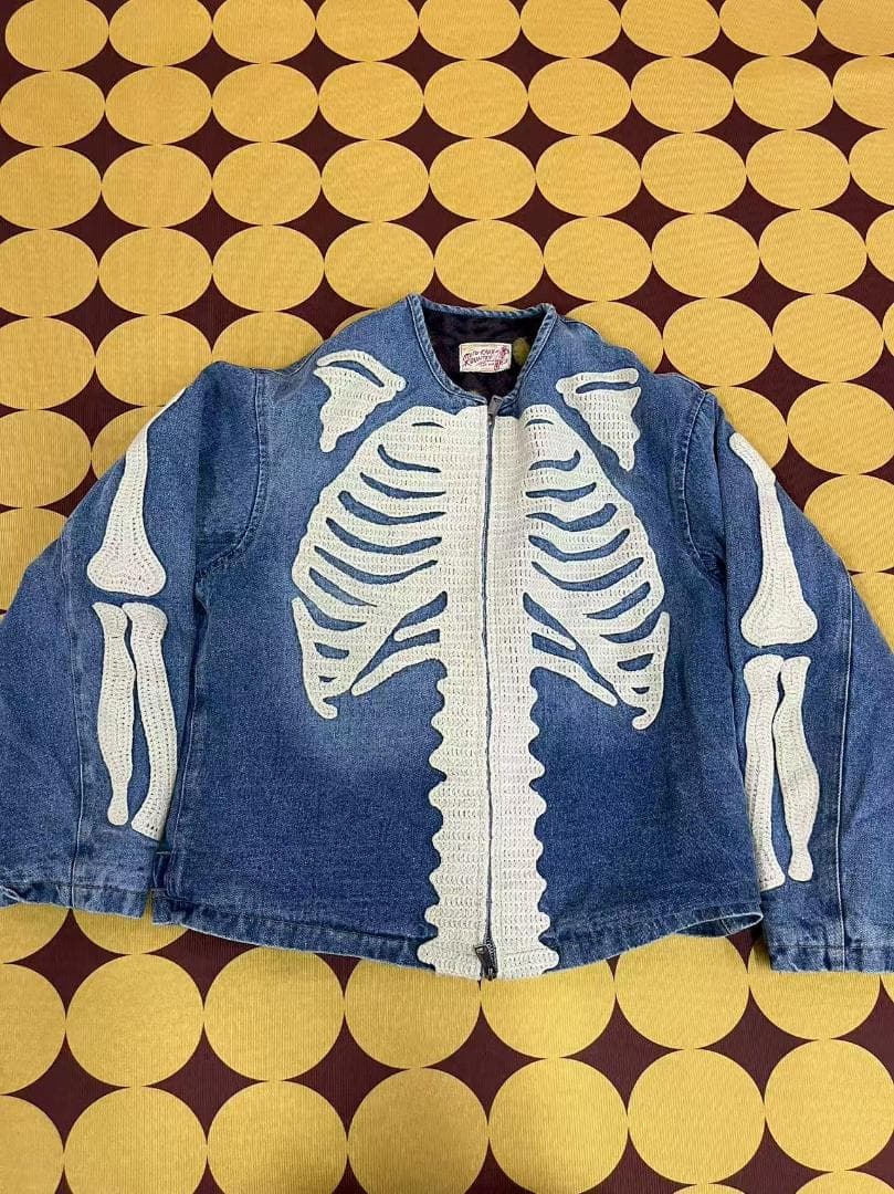 KAPITAL 平田和宏 リバーシブル デニム ボーン刺繍 ルーズジャケット M