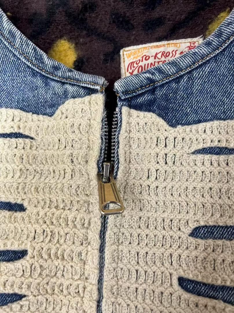 KAPITAL 平田和宏 リバーシブル デニム ボーン刺繍 ルーズジャケット M