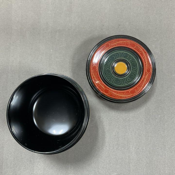 割引発見 中村湖彩 独楽塗 棗 茶道具 木製 漆塗 大徳寺 小林大玄 花押 55%以上節約 独楽盆 大徳寺 盆 丸盆 天然木製 5枚 茶道具 工芸品