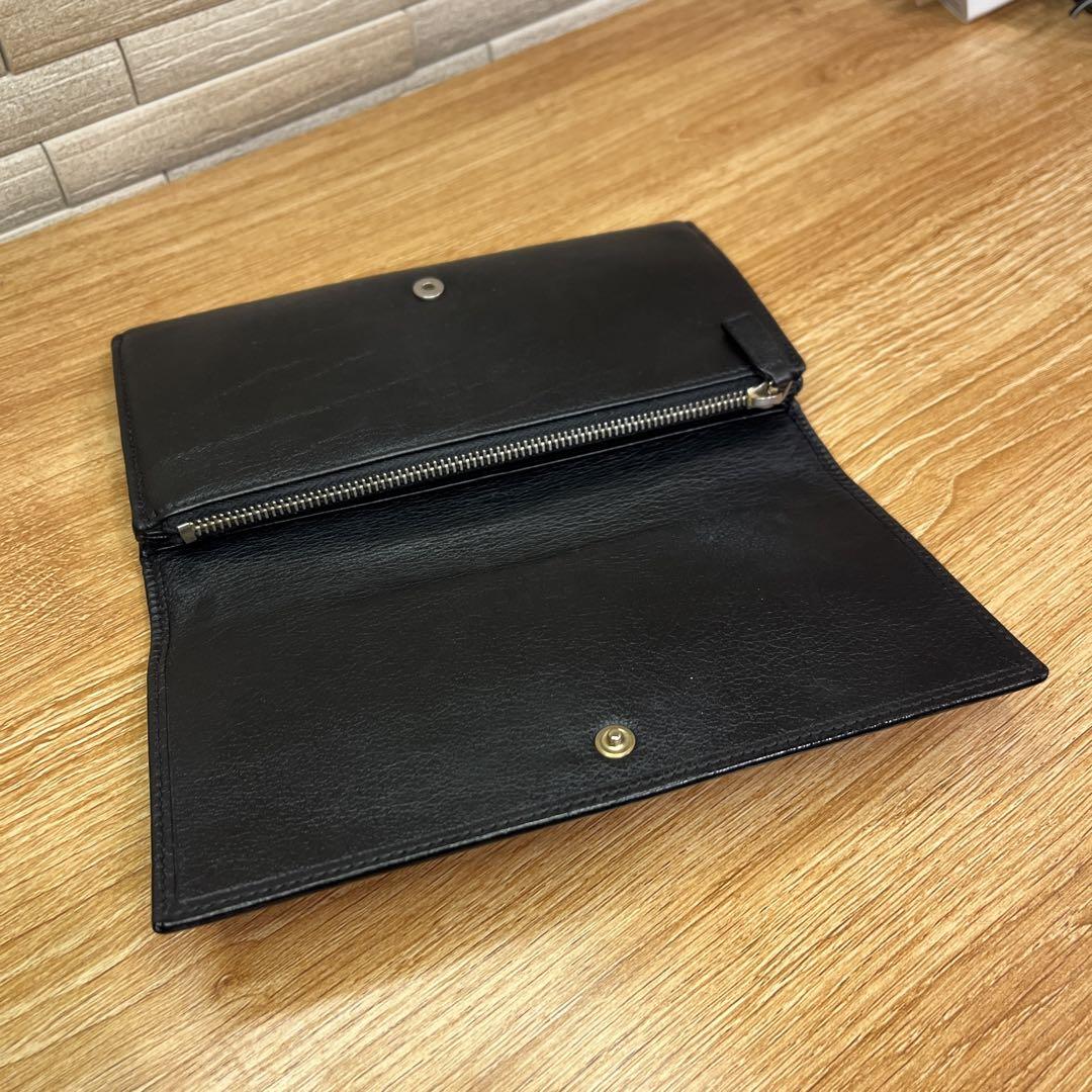 SAINT LAURENT イブサンローラン 二つ折り 長財布 YSL レザー