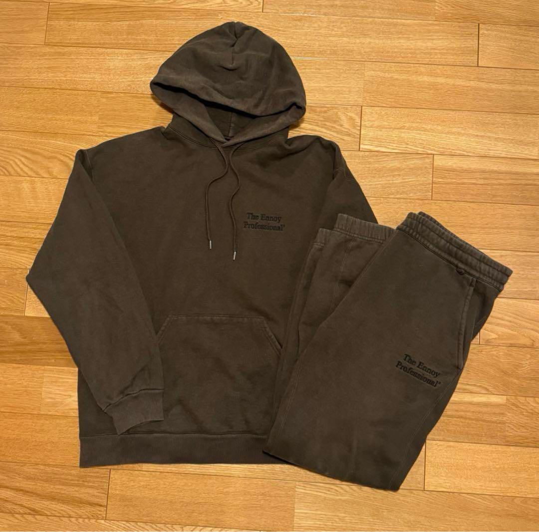 【連休限定】ENNOY スタイリスト私物 エンノイ セットアップ ブラウン L