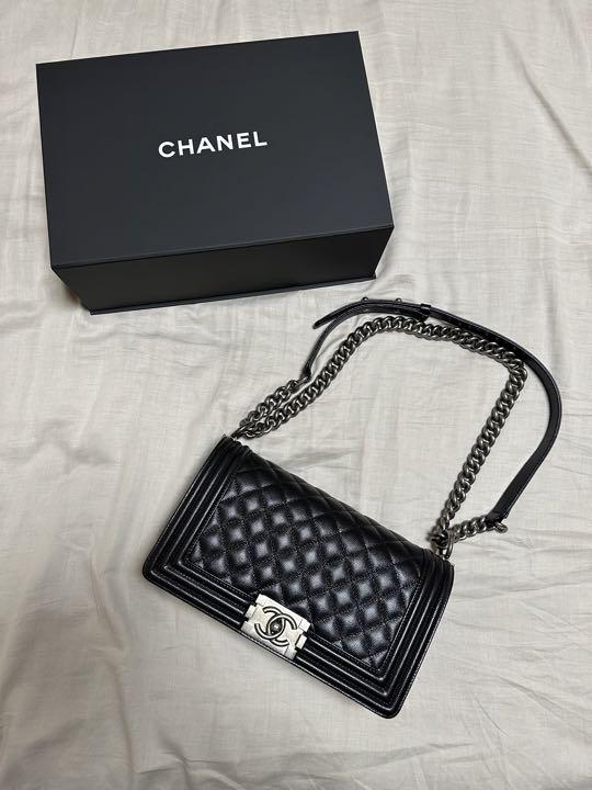 注目ブランド 93％以上節約 CHANEL boy キャビアスキン ブラック ミディアム project2002.com project2002.com