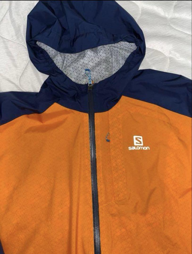 Salomon オレンジ ジャケット SALOMONシェルジャケットオレンジLサイズ - ジャケット