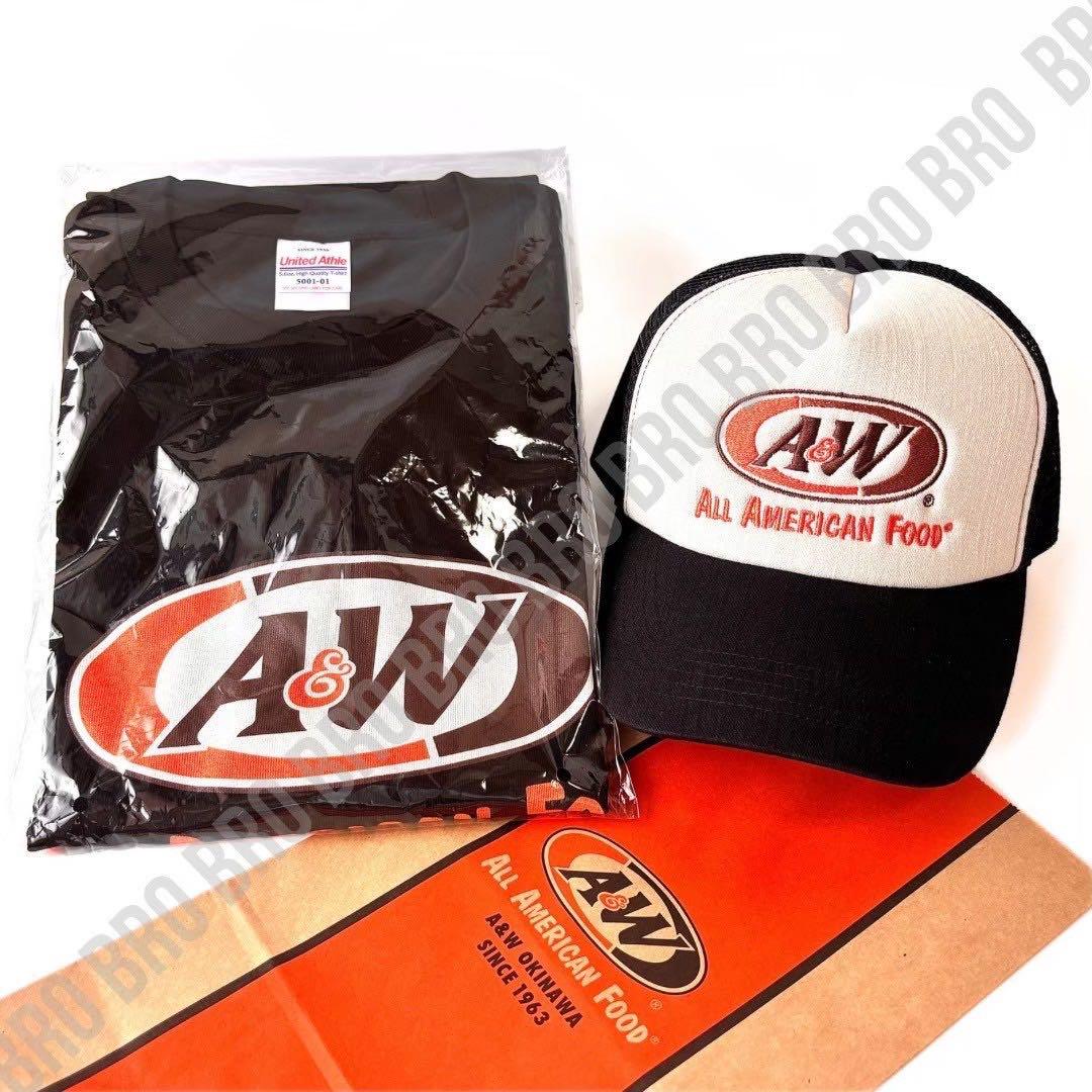 新品 A＆W キャップ トラッカーキャップ ブラック Tシャツ XL 黒 山田蓮