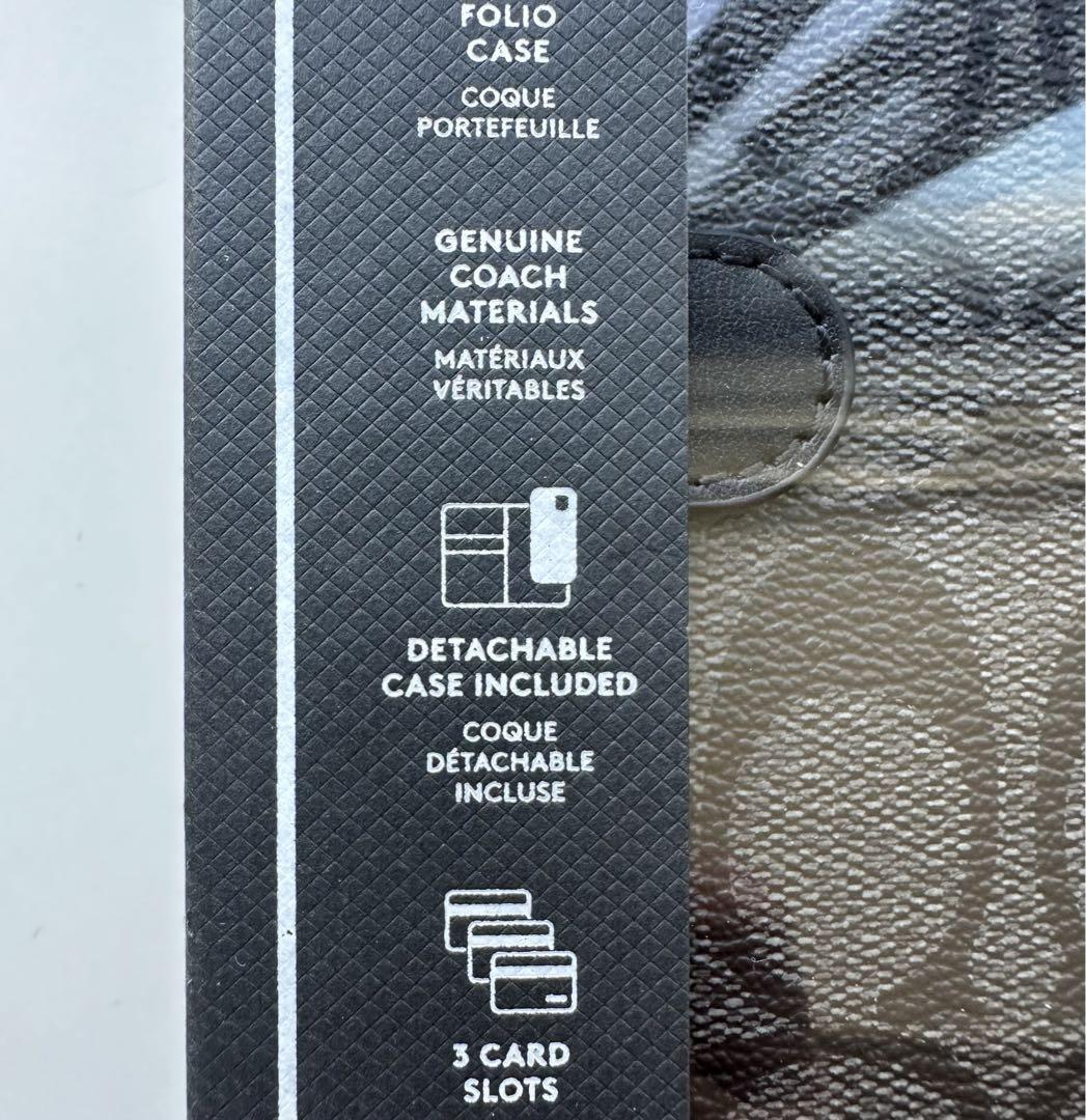 【新品未使用】COACH　iPhone12&12Pro　折りたたみケース　手帳型