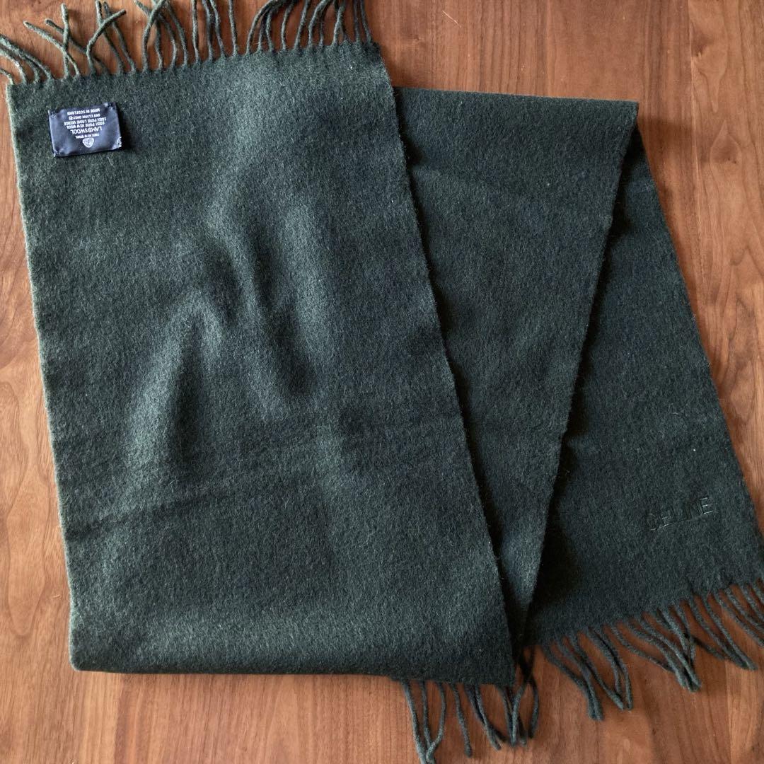 美品　セリーヌ　マフラー　ラムウール　100% pure new wool