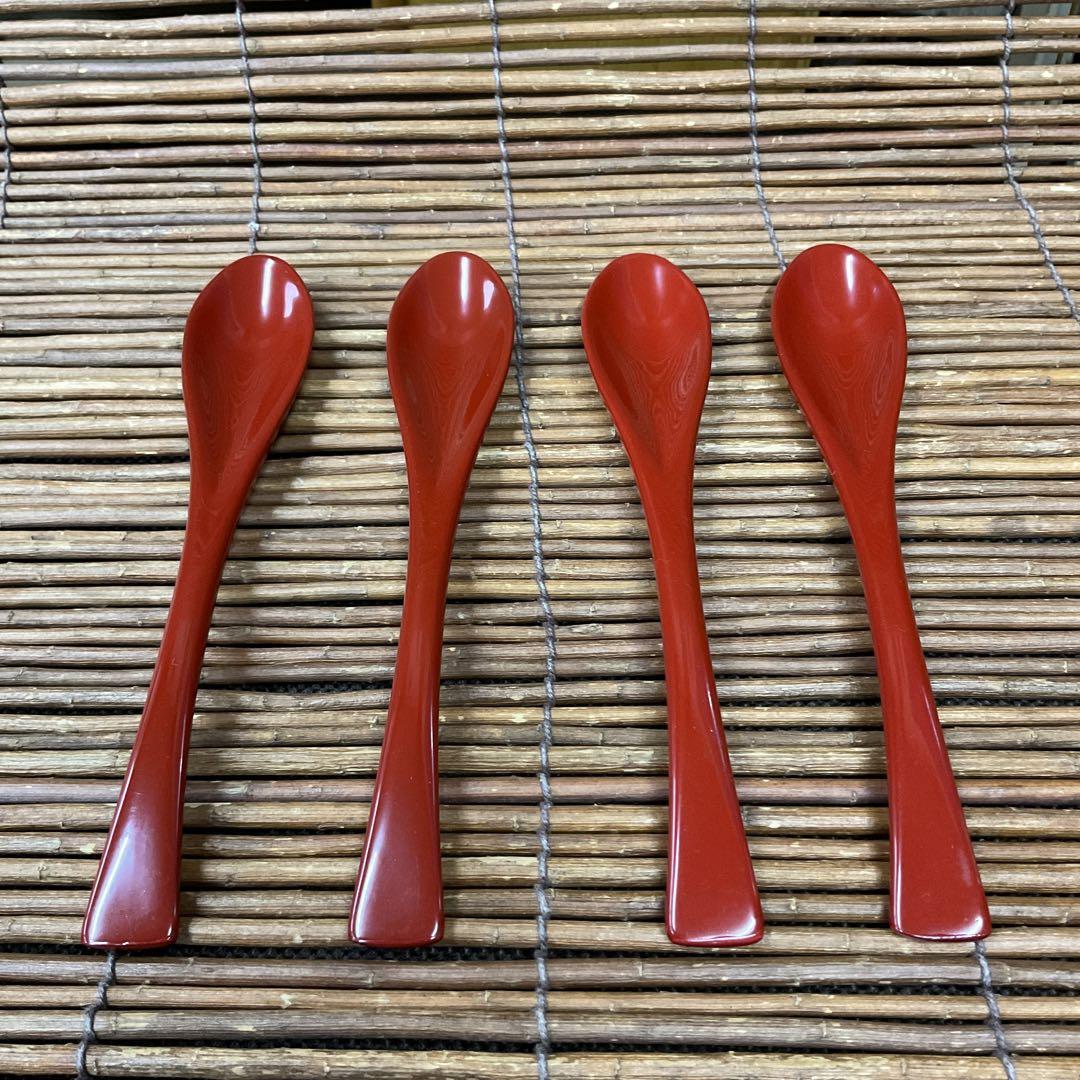 お得！マルチスプーン朱4本セット