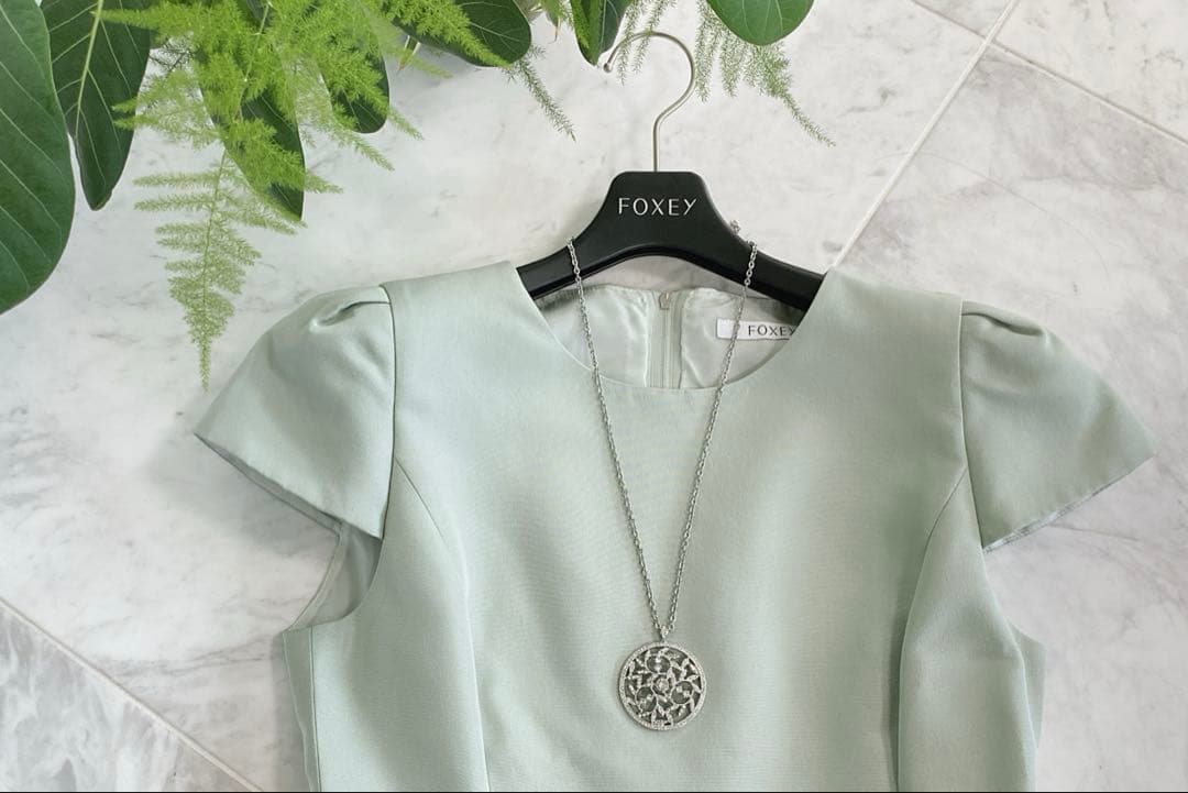 未使用★FOXEY ワンピース ドレス フレンチパフ 38