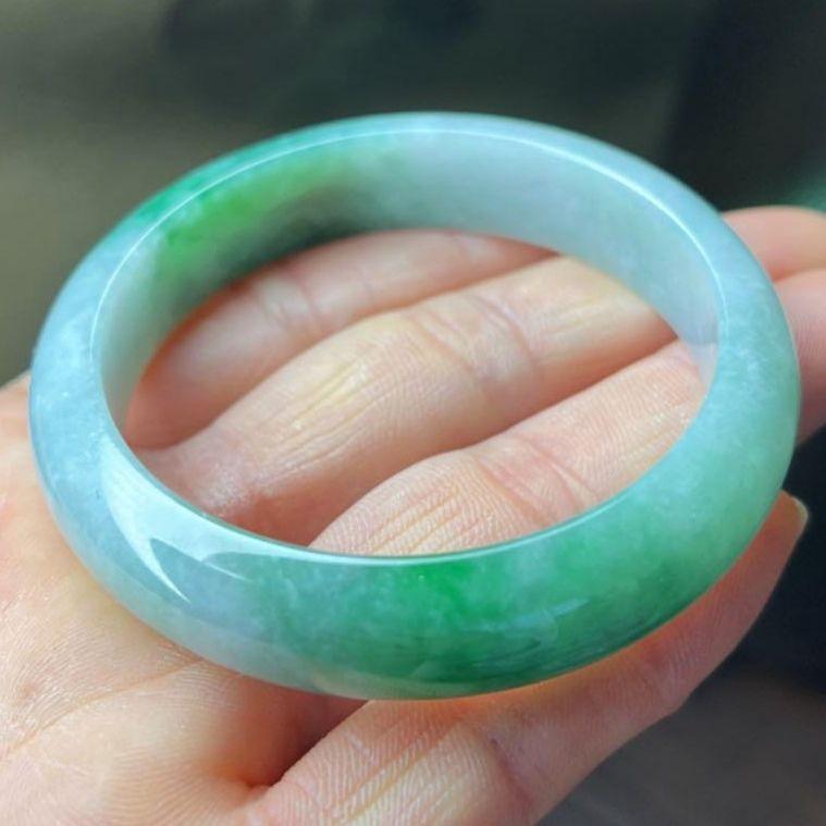楽天市場】翡翠 バングル 52mmの通販