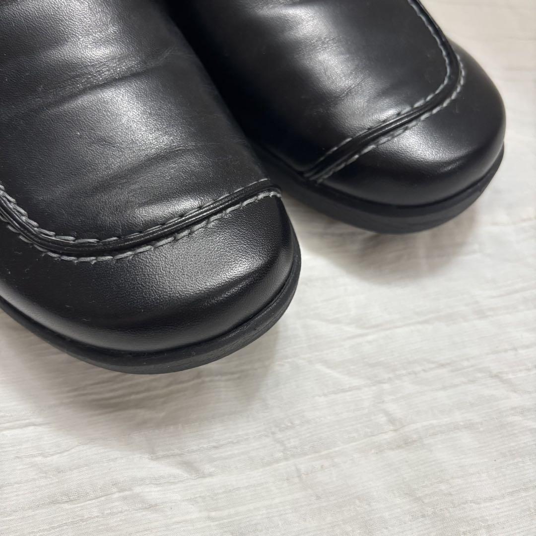 ペダラ♡アシックス ウォーキング ストラップシューズ　レザー　ストラップ　黒