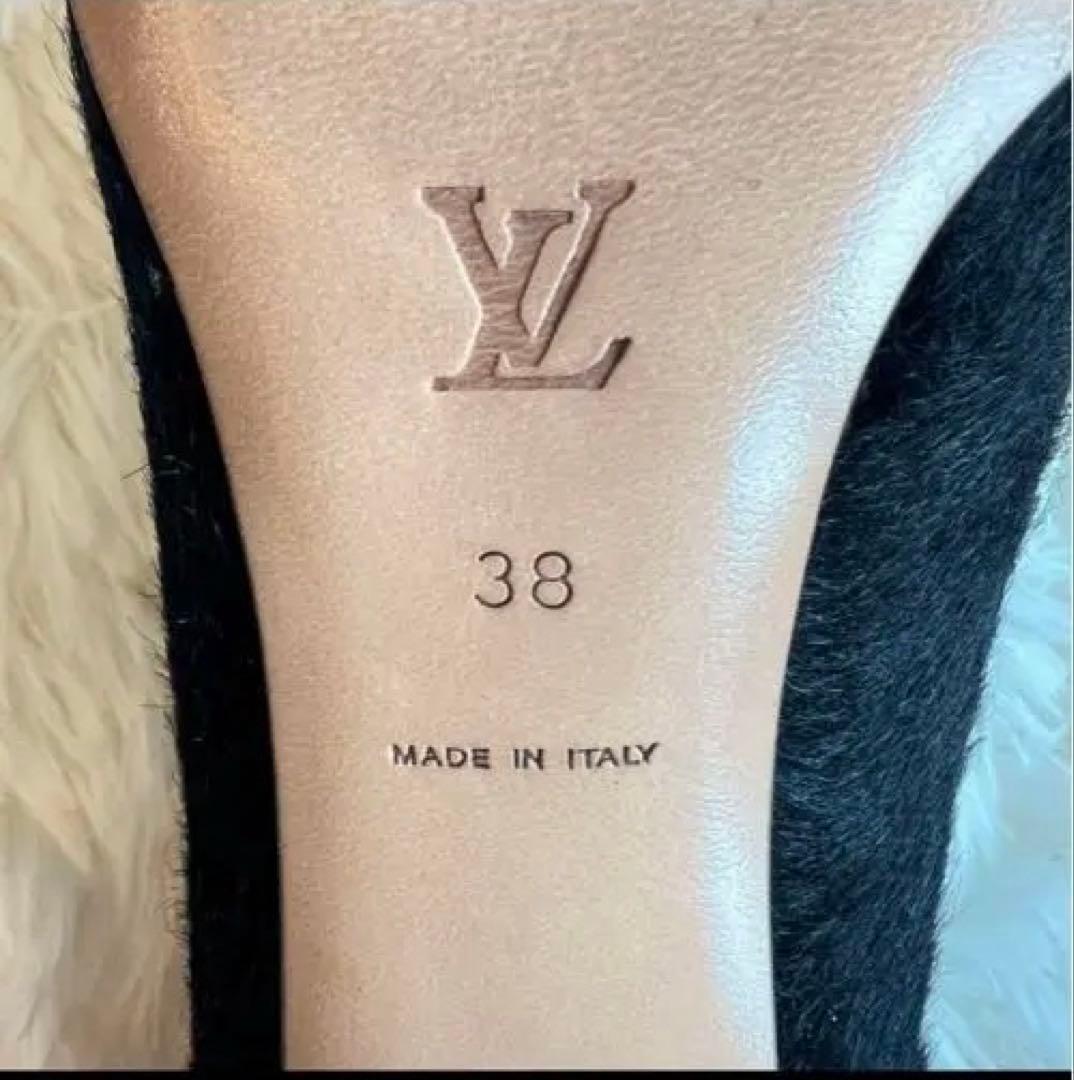ルイヴィトン パンプス 38 新品未使用 ブラック 半額以下 ハラコ
