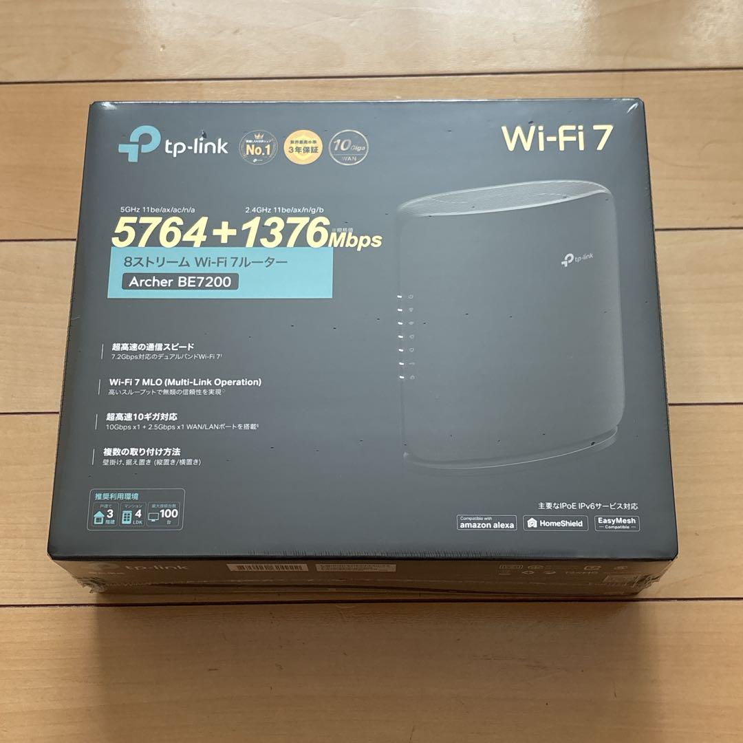 【新品未開封】TP-Link Archer BE7200 Wi-Fi 7