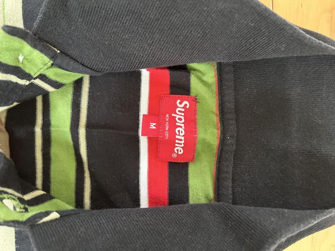 Supreme ストライプ ポロシャツ M