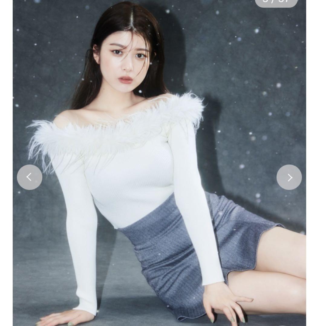美品snidel23AW ヘムフレアスカショーパン